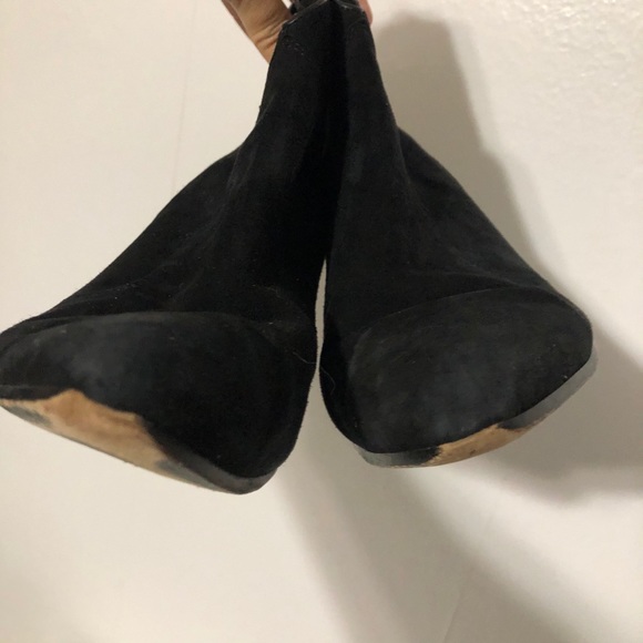 ASH black ankle boot stacked heel, pointed toe - Picture 5 of 13